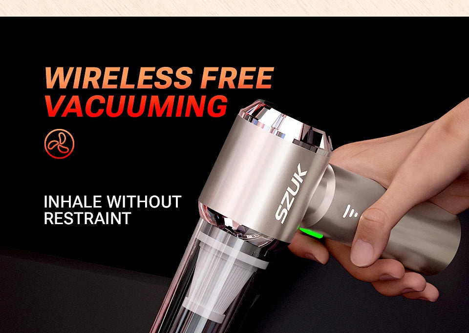 Portable Car Vacuum Cleaner with 8 Accessories - VaultHaus
