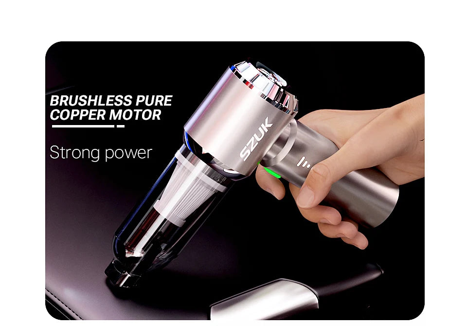 Portable Car Vacuum Cleaner with 8 Accessories - VaultHaus