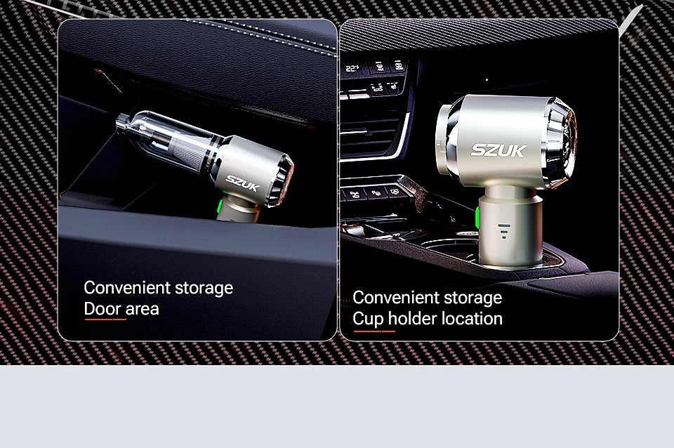 Portable Car Vacuum Cleaner with 8 Accessories - VaultHaus