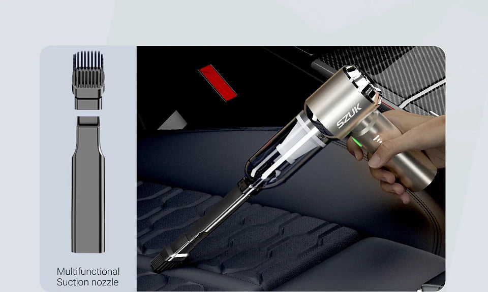 Portable Car Vacuum Cleaner with 8 Accessories - VaultHaus