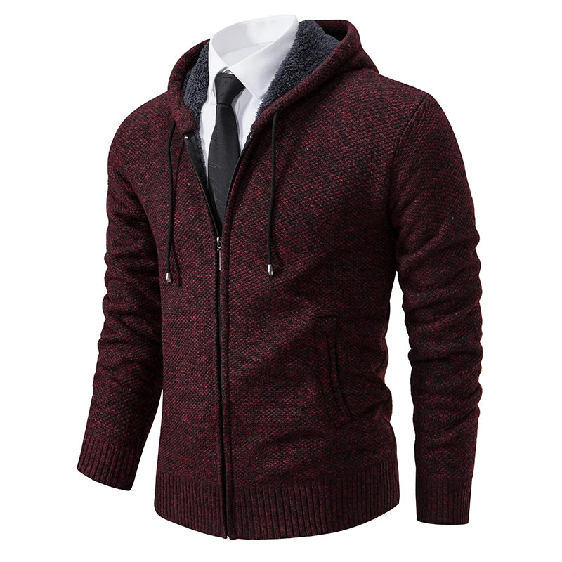 Solid Color Men's Fleece Sweater - Stylish Comfort - VaultHaus