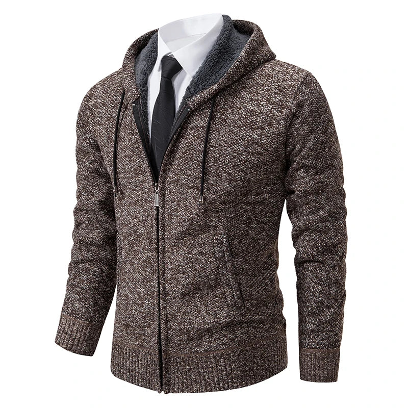 Solid Color Men's Fleece Sweater - Stylish Comfort - VaultHaus