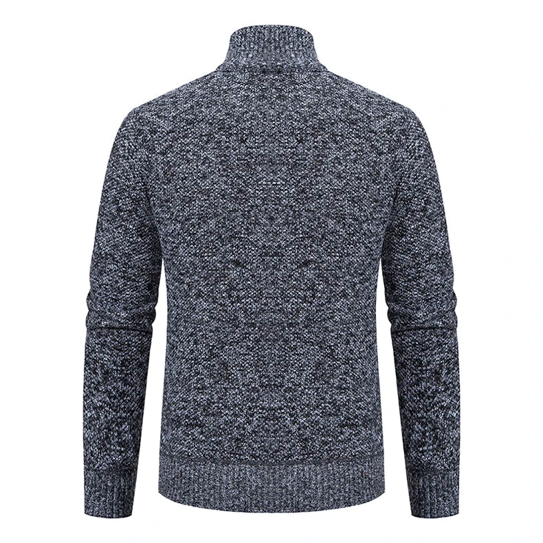Solid Color Men's Fleece Sweater - Stylish Comfort - VaultHaus