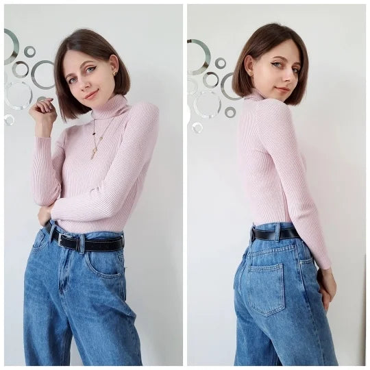 Autumn Winter Turtleneck Jumpers - Cozy & Chic