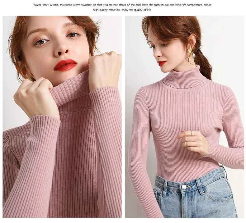 Autumn Winter Turtleneck Jumpers - Cozy & Chic