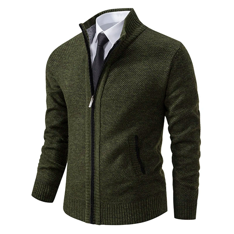 Solid Color Men's Fleece Sweater - Stylish Comfort - VaultHaus