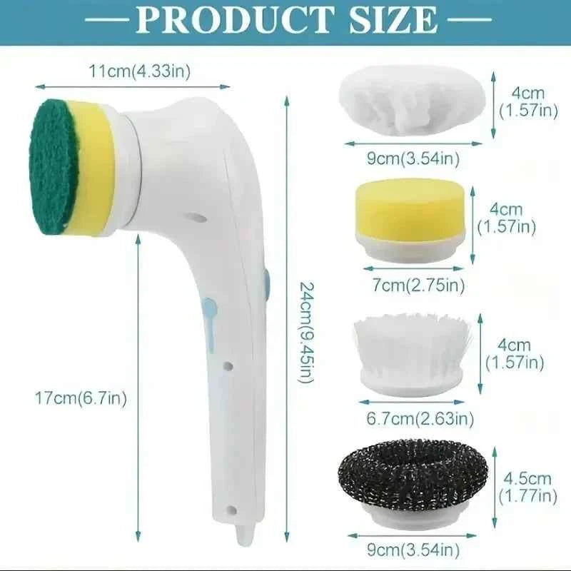 5 in 1 Cleaning Brush for Bathroom Scrubbing