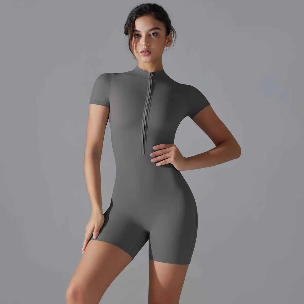 Short Sleeve Fitness Bodysuit Activewear