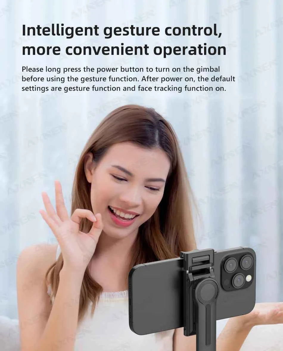 AI 360 Auto Rotate Selfie Stand for iPhone & Android