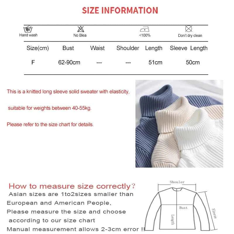 Autumn Winter Turtleneck Jumpers - Cozy & Chic