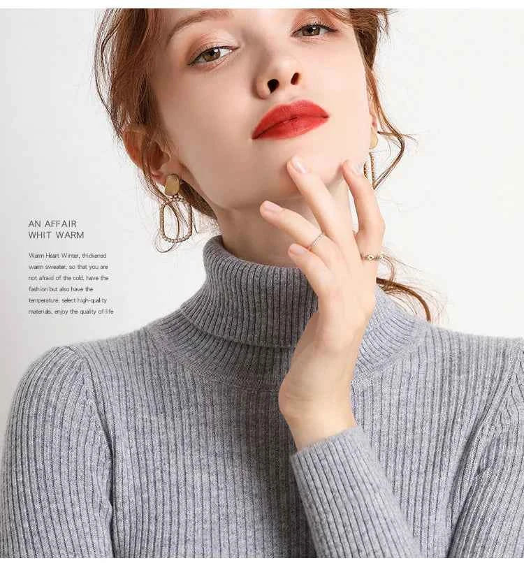 Autumn Winter Turtleneck Jumpers - Cozy & Chic