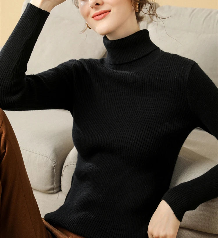 Autumn Winter Turtleneck Jumpers - Cozy & Chic