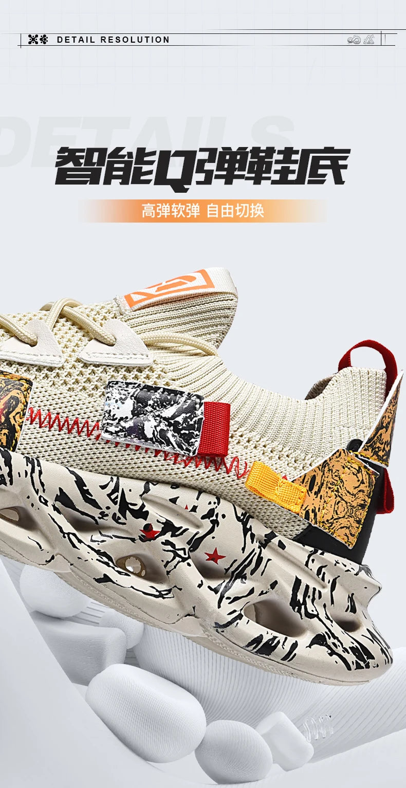 Men's Luxury Sneakers with Bold Artistic Design - VaultHaus