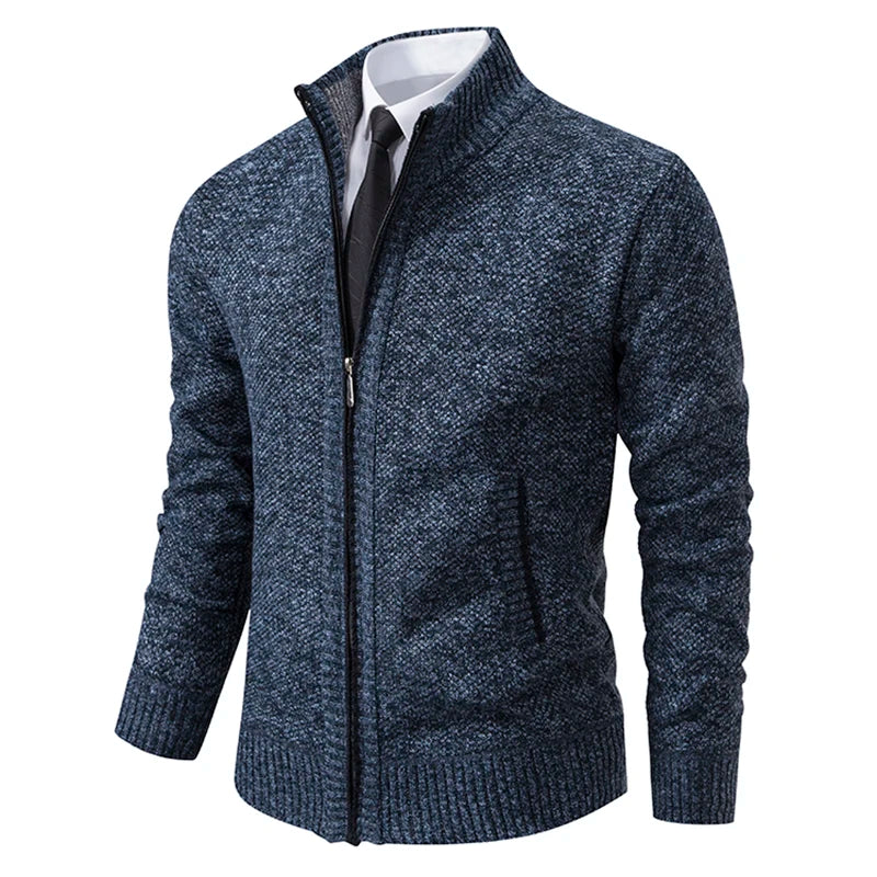 Solid Color Men's Fleece Sweater - Stylish Comfort - VaultHaus
