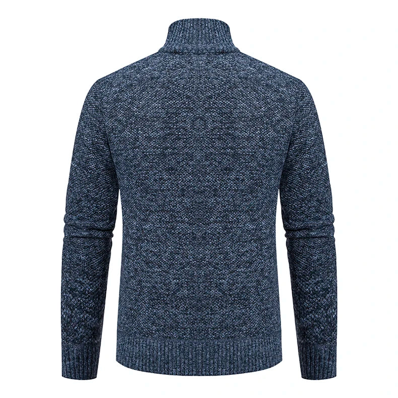 Solid Color Men's Fleece Sweater - Stylish Comfort - VaultHaus