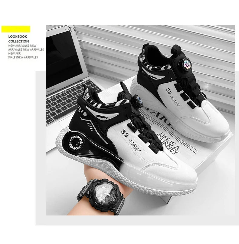 Comfortable Non Slip Lace Up Men's Sneakers - VaultHaus