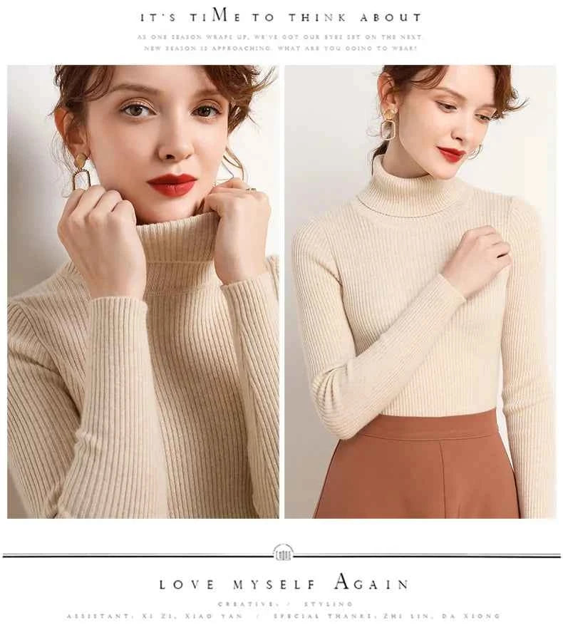 Autumn Winter Turtleneck Jumpers - Cozy & Chic