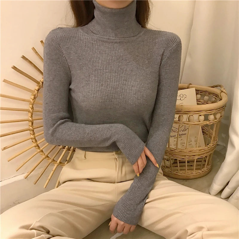 Autumn Winter Turtleneck Jumpers - Cozy & Chic