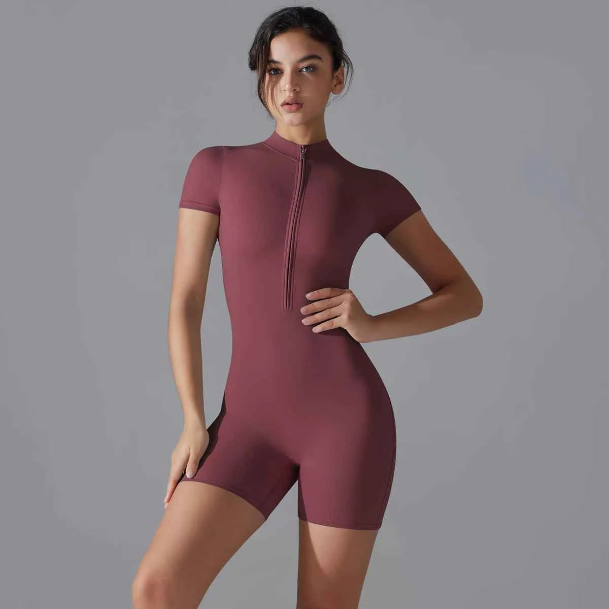 Short Sleeve Fitness Bodysuit Activewear