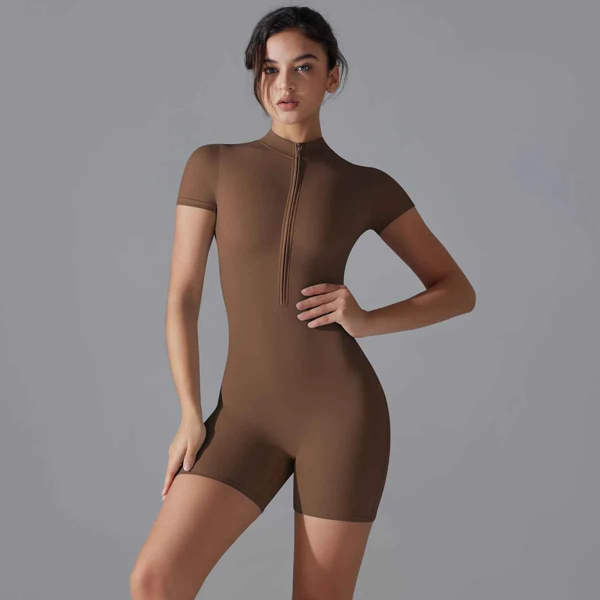 Short Sleeve Fitness Bodysuit Activewear