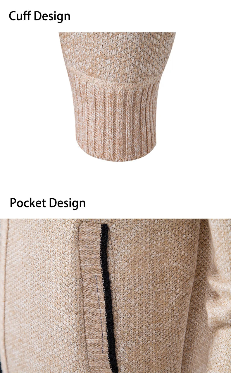 Solid Color Men's Fleece Sweater - Stylish Comfort - VaultHaus