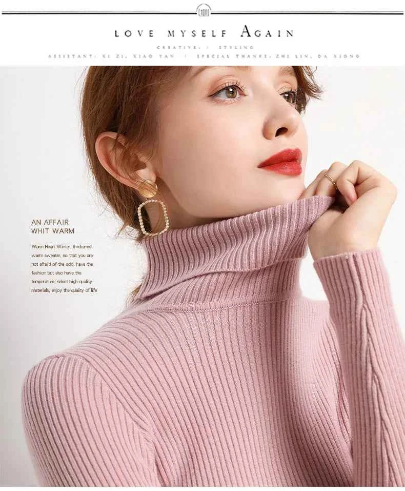 Autumn Winter Turtleneck Jumpers - Cozy & Chic