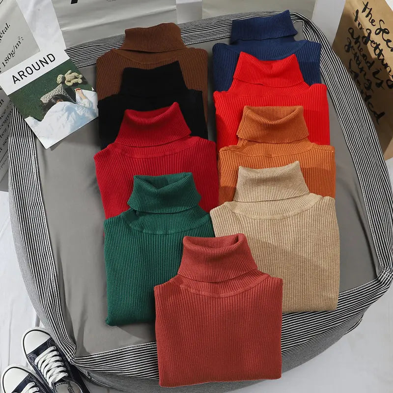 Autumn Winter Turtleneck Jumpers - Cozy & Chic