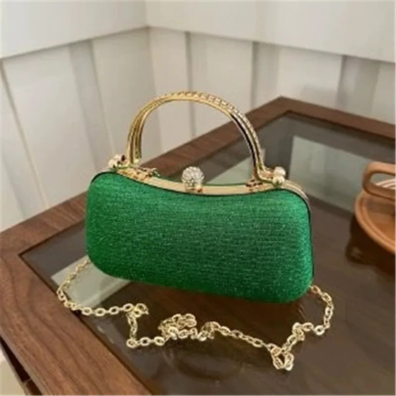 Rhinestone Evening Bag with Elegant Chain - VaultHaus