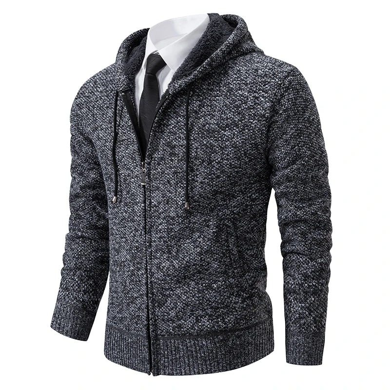 Solid Color Men's Fleece Sweater - Stylish Comfort - VaultHaus