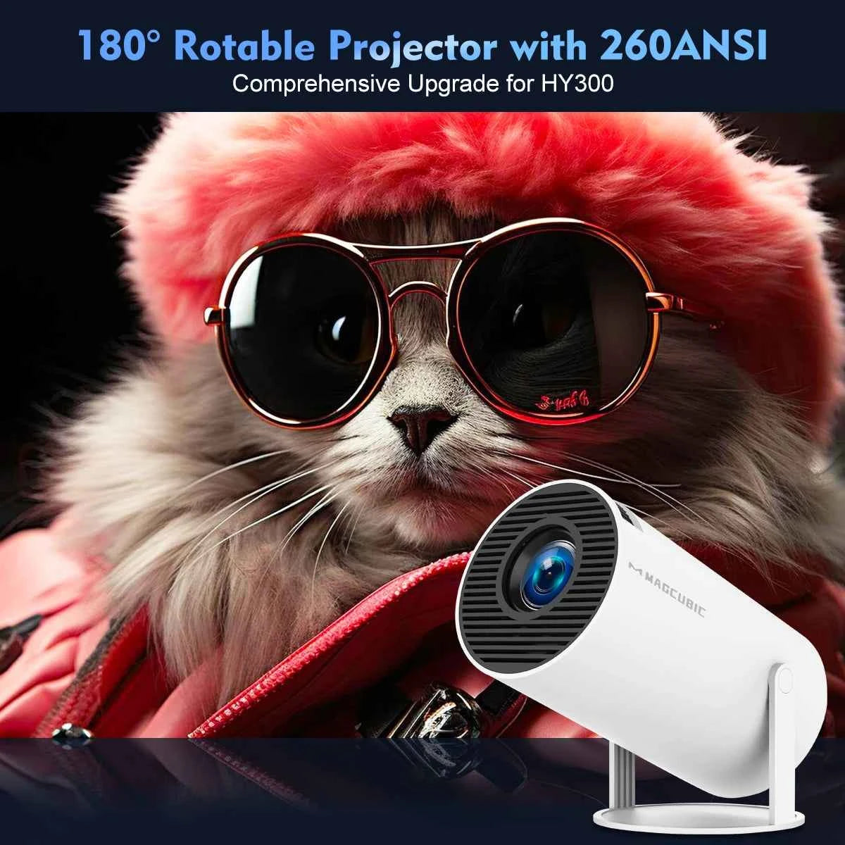 4K Home Theater Projector with Stereo Sound