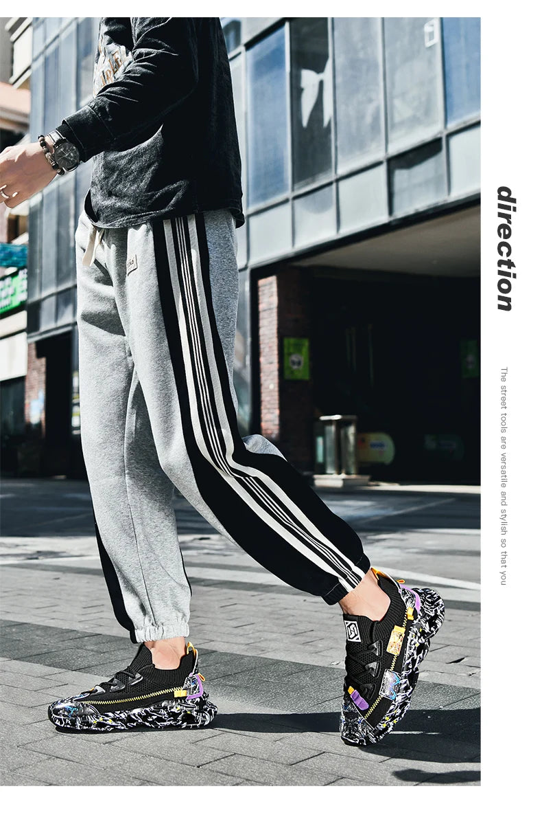 Men's Luxury Sneakers with Bold Artistic Design - VaultHaus