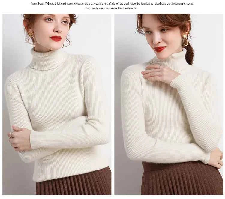 Autumn Winter Turtleneck Jumpers - Cozy & Chic