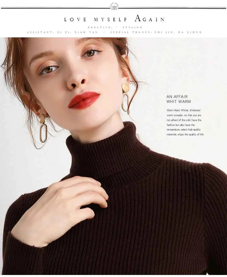 Autumn Winter Turtleneck Jumpers - Cozy & Chic