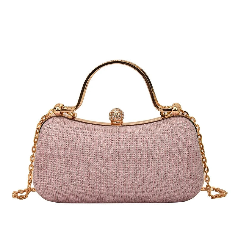 Rhinestone Evening Bag with Elegant Chain - VaultHaus