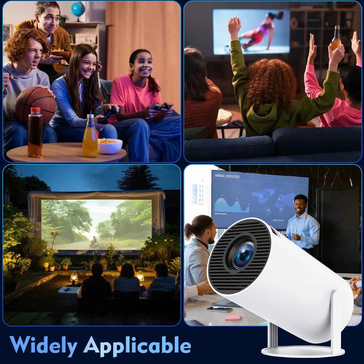 4K Home Theater Projector with Stereo Sound