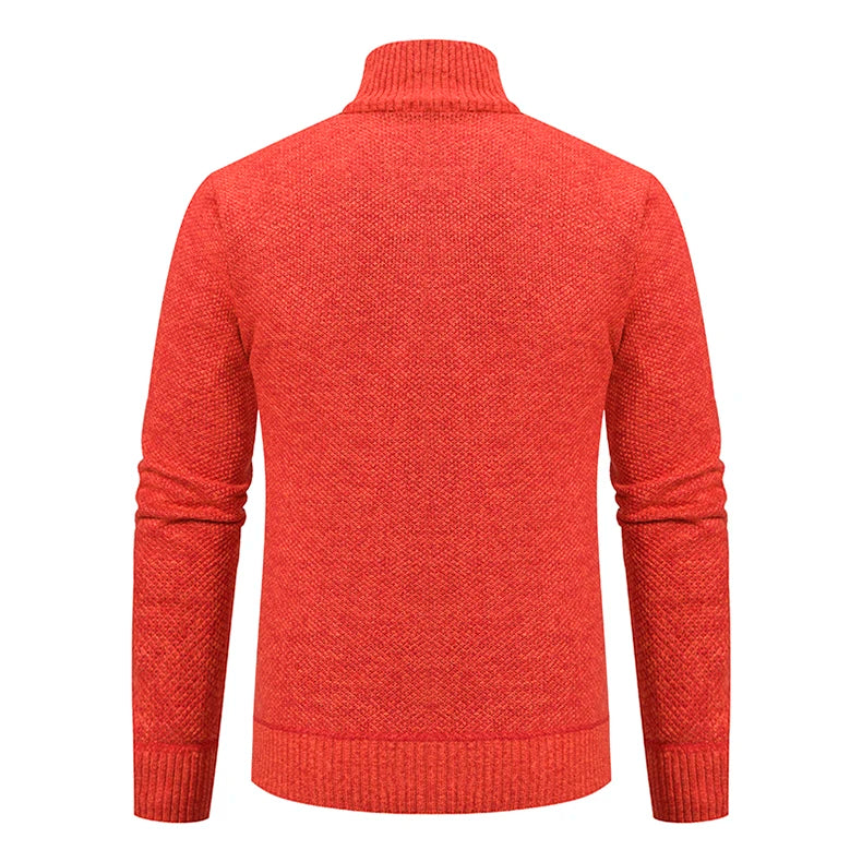 Solid Color Men's Fleece Sweater - Stylish Comfort - VaultHaus