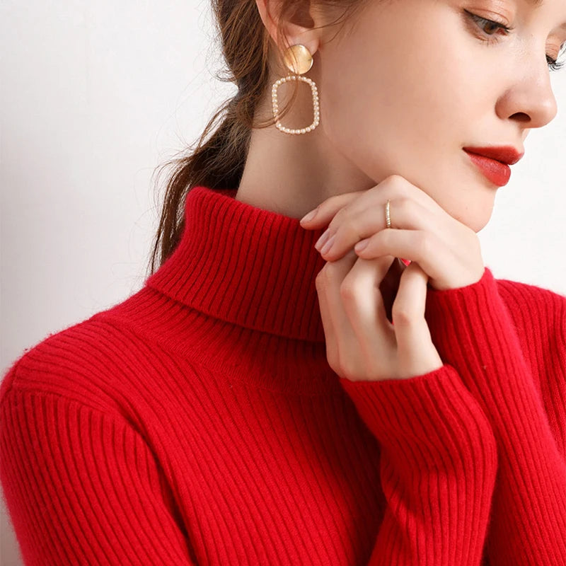 Autumn Winter Turtleneck Jumpers - Cozy & Chic