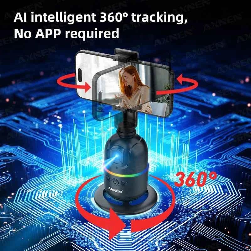 AI 360 Auto Rotate Selfie Stand for iPhone & Android