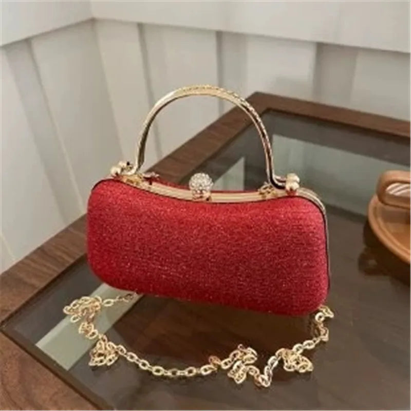 Rhinestone Evening Bag with Elegant Chain - VaultHaus