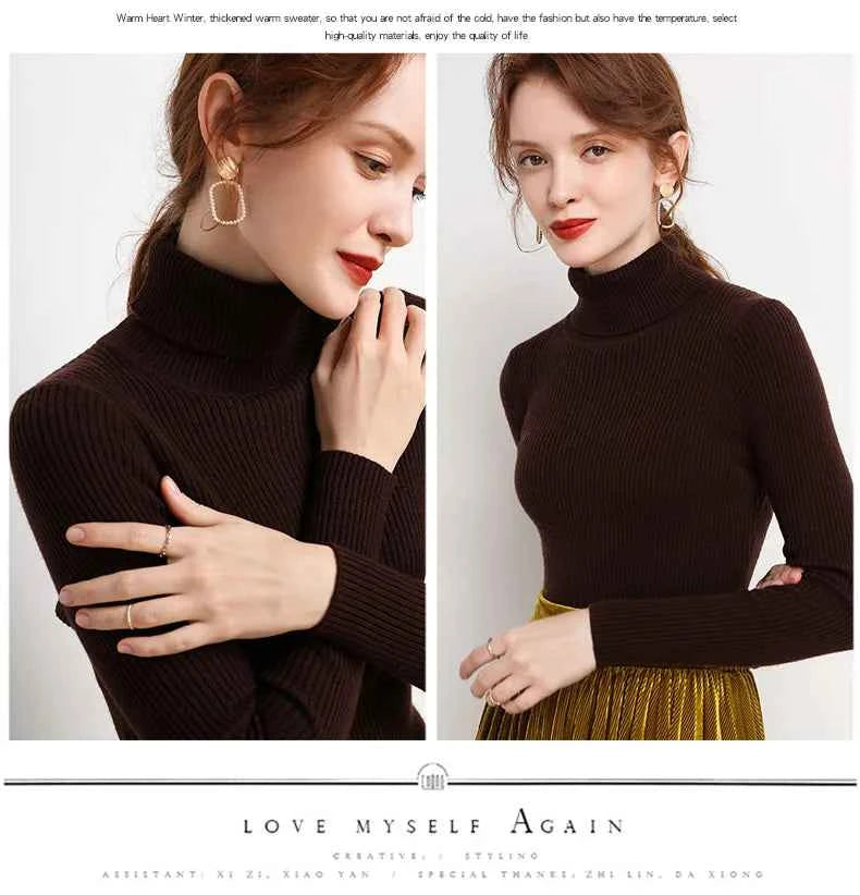 Autumn Winter Turtleneck Jumpers - Cozy & Chic