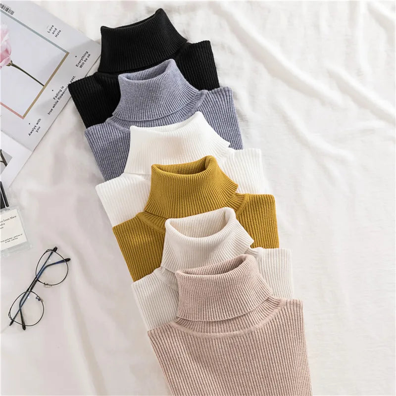 Autumn Winter Turtleneck Jumpers - Cozy & Chic