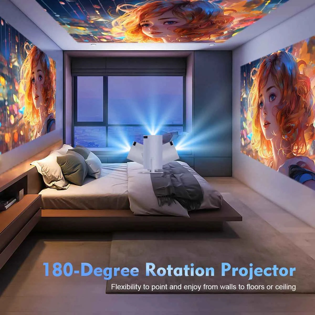 4K Home Theater Projector with Stereo Sound