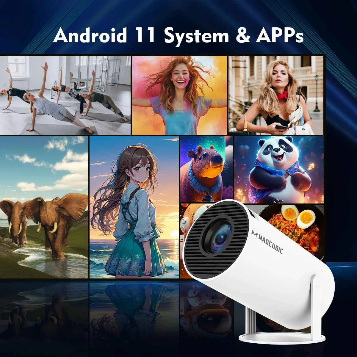 4K Home Theater Projector with Stereo Sound