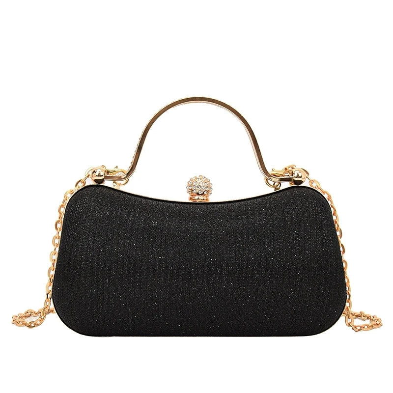 Rhinestone Evening Bag with Elegant Chain - VaultHaus