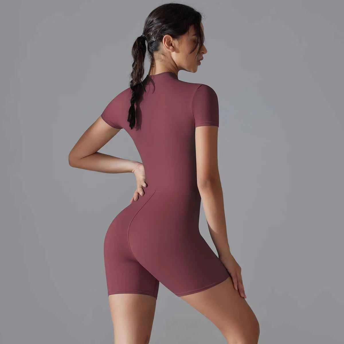 Short Sleeve Fitness Bodysuit Activewear