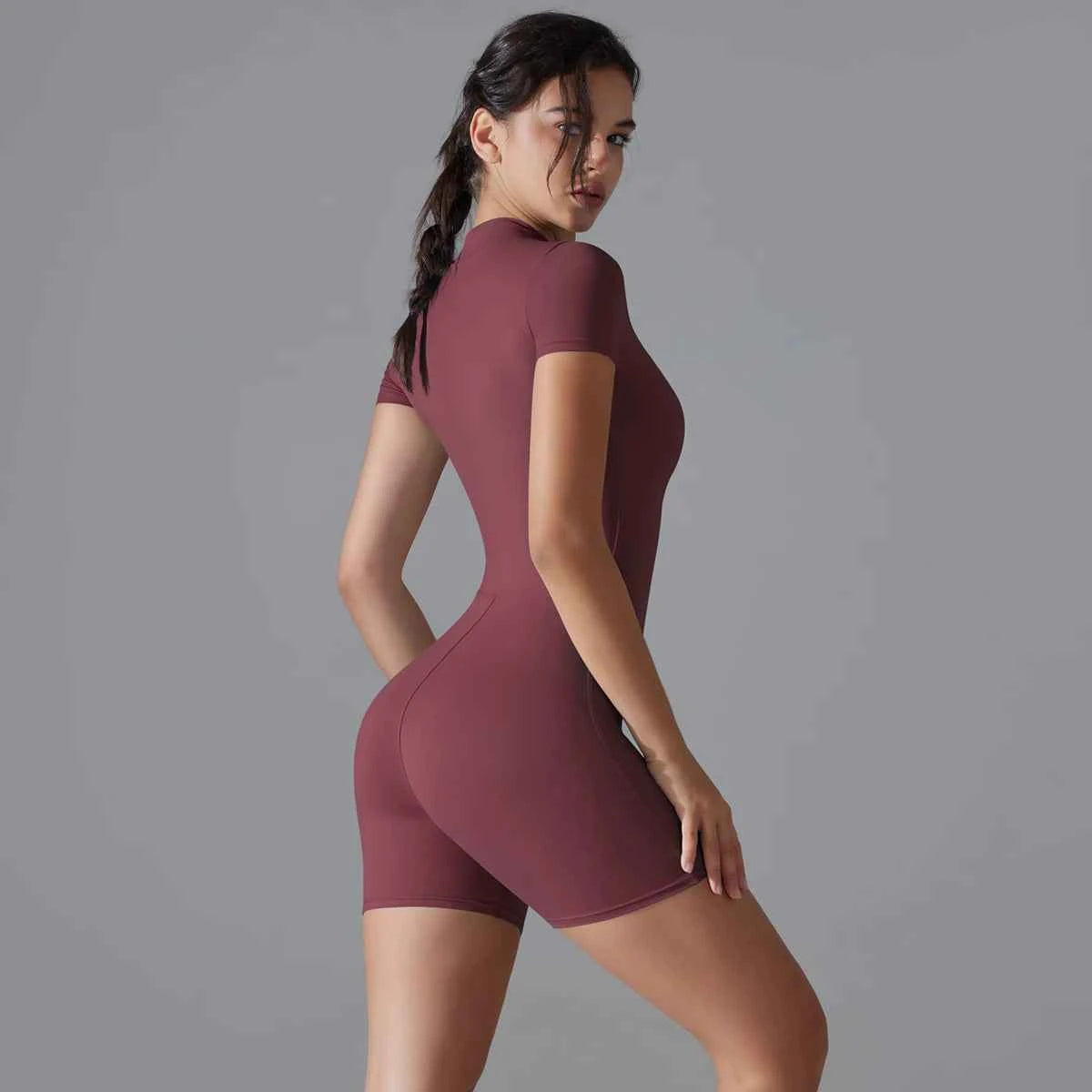 Short Sleeve Fitness Bodysuit Activewear