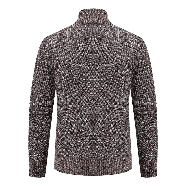 Solid Color Men's Fleece Sweater - Stylish Comfort - VaultHaus