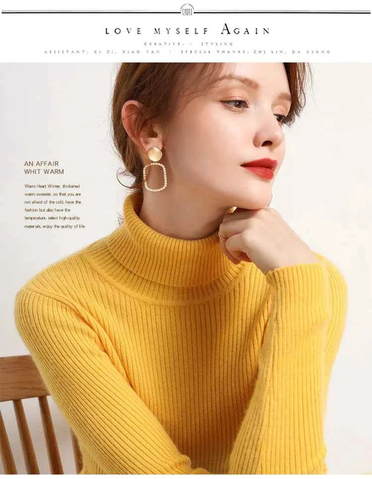 Autumn Winter Turtleneck Jumpers - Cozy & Chic