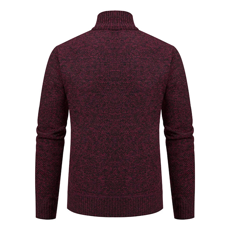 Solid Color Men's Fleece Sweater - Stylish Comfort - VaultHaus