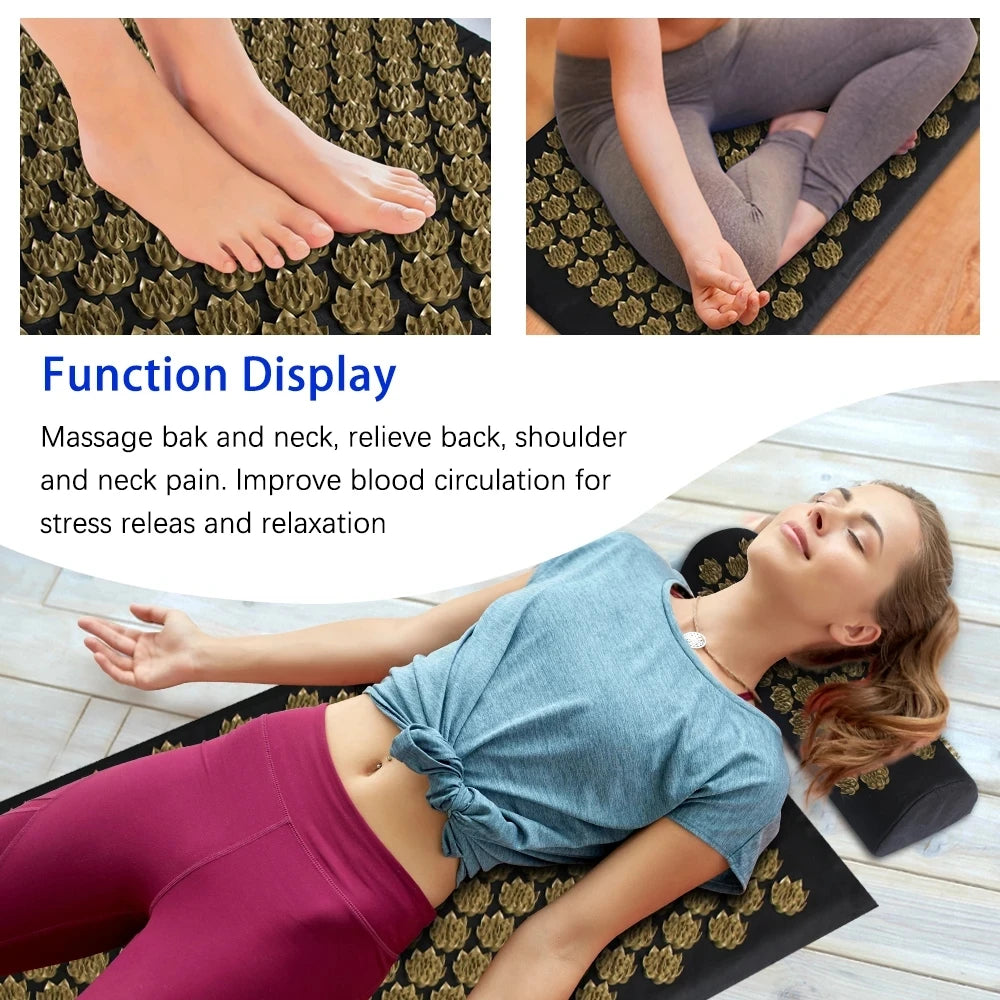 VaultHaus acupuncture massage mat enhancing relaxation and blood circulation for stress relief